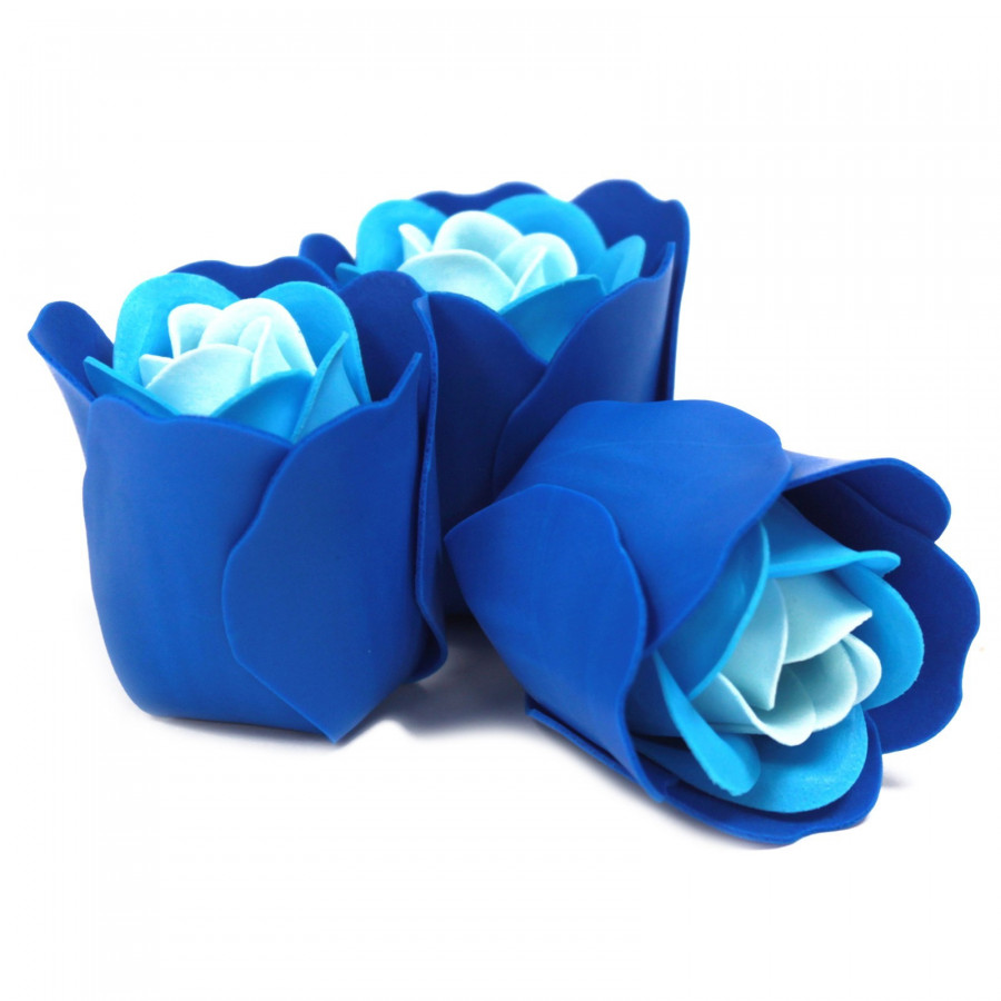 Seifenblumen, blaue Rosen