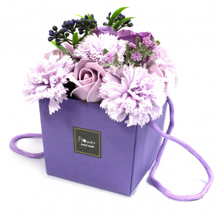 Seifenblumenstrauß als Bouquet - Lavendel & Nelken