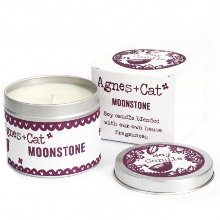 Sojawachskerze Tin Candle - Agnes + Cat "Moonstone"