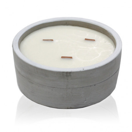 Betonkerze mit Holzdocht - Crushed Vanilla & Orange