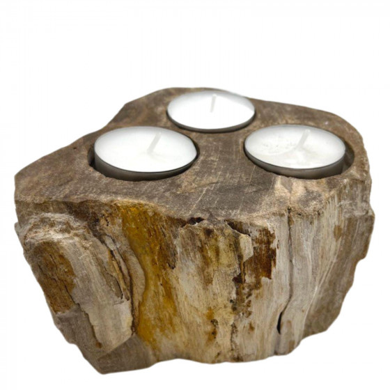 Kerzenhalter aus versteinertem Holz - Tres