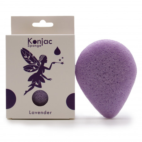 Konjac Schwamm in Tropfenform - Lavendel