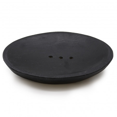 Seifenschale aus schwarzem Marmor | oval