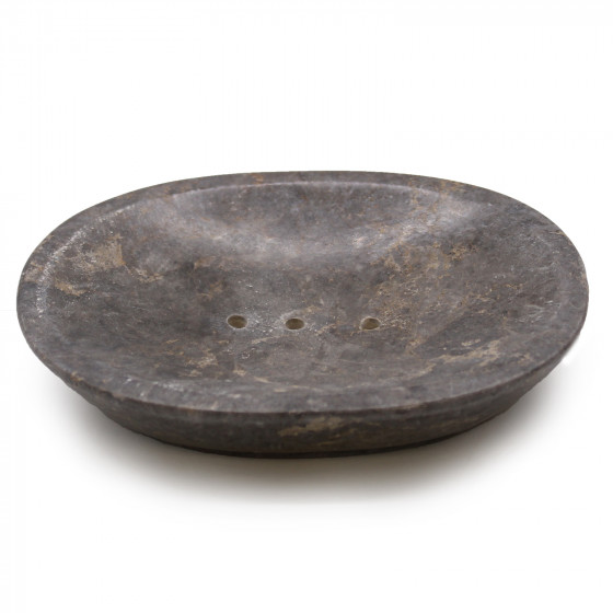 Seifenschale aus grauem Marmor | oval