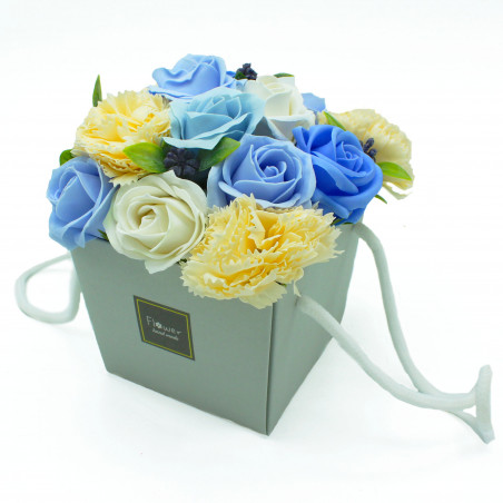 Seifenblumenstrauß als Bouquet - Blaue Hochzeit