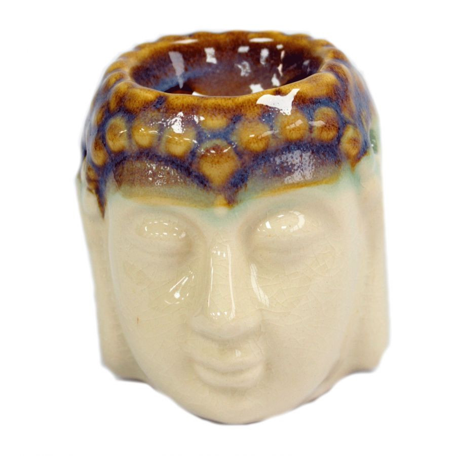 Duftlampe aus Keramik, Buddha, Farbe elfenbein-minze