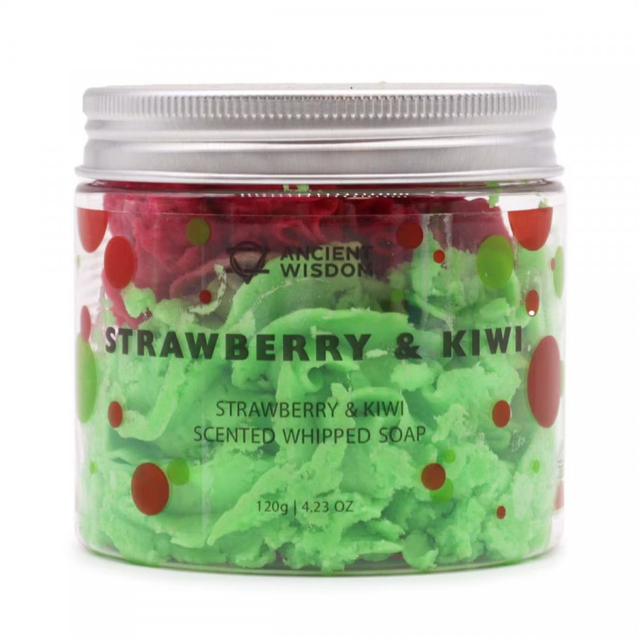Schlagsahne Seife Erdbeere und Kiwi