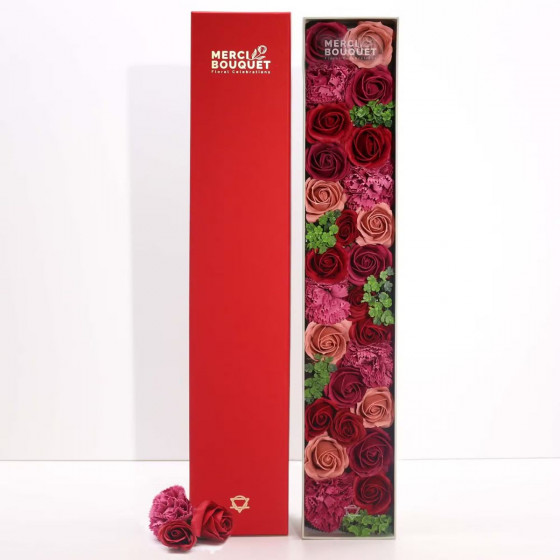 Seifenblumen Geschenkbox - Vintage Rosen