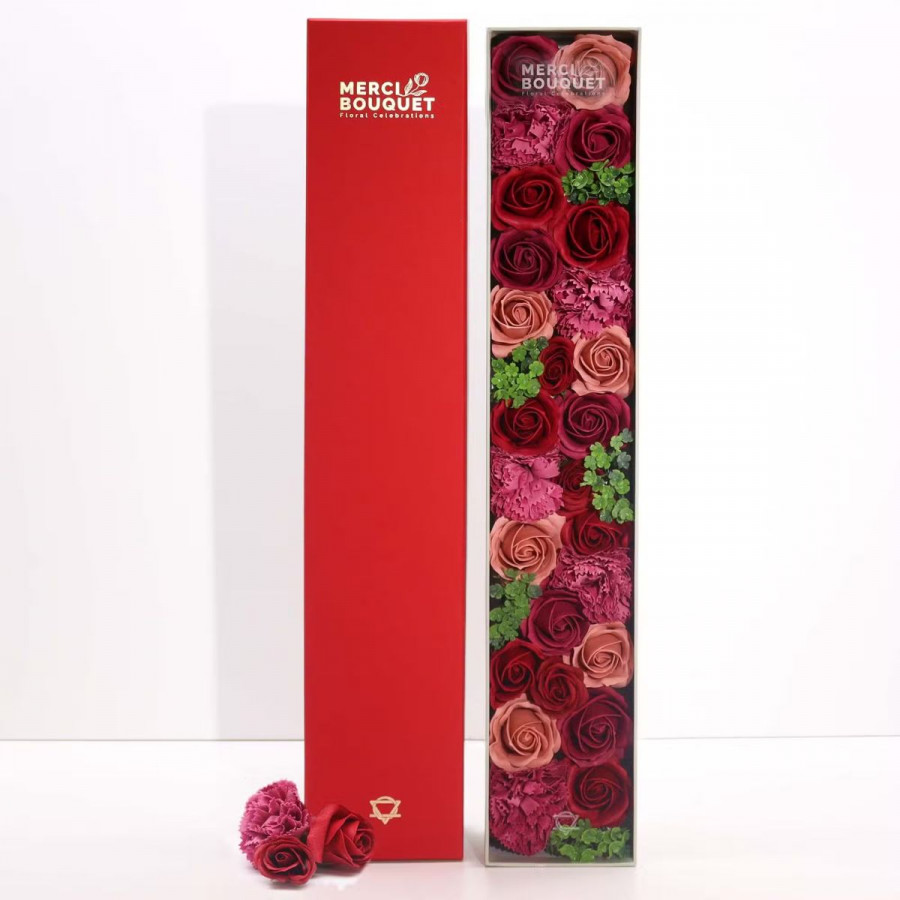 Seifenblumen Geschenkbox - Vintage Rosen