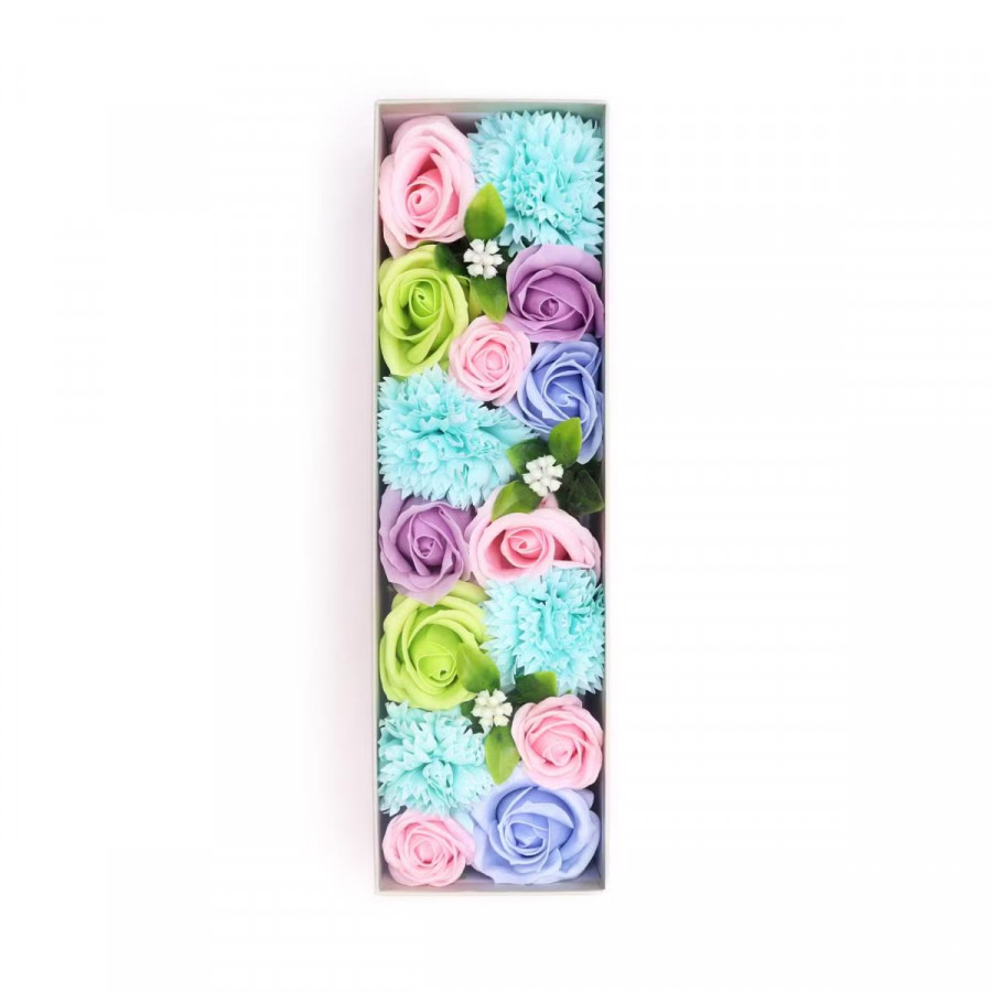 Seifenblumen Geschenkbox Pastell Rosen