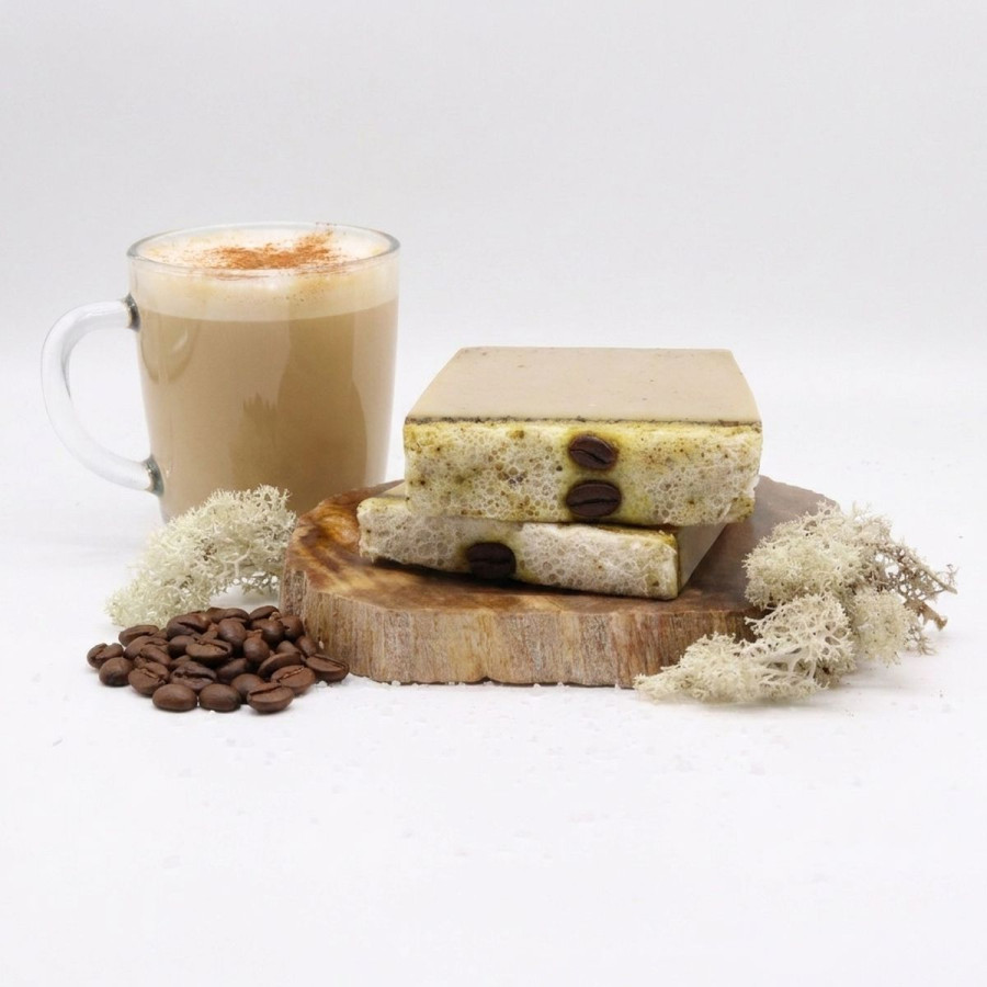 Handgemachte Naturseife mit Cafe Latte Duft