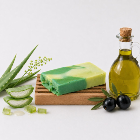 Handgemachte Olivenölseife, Aloe Vera