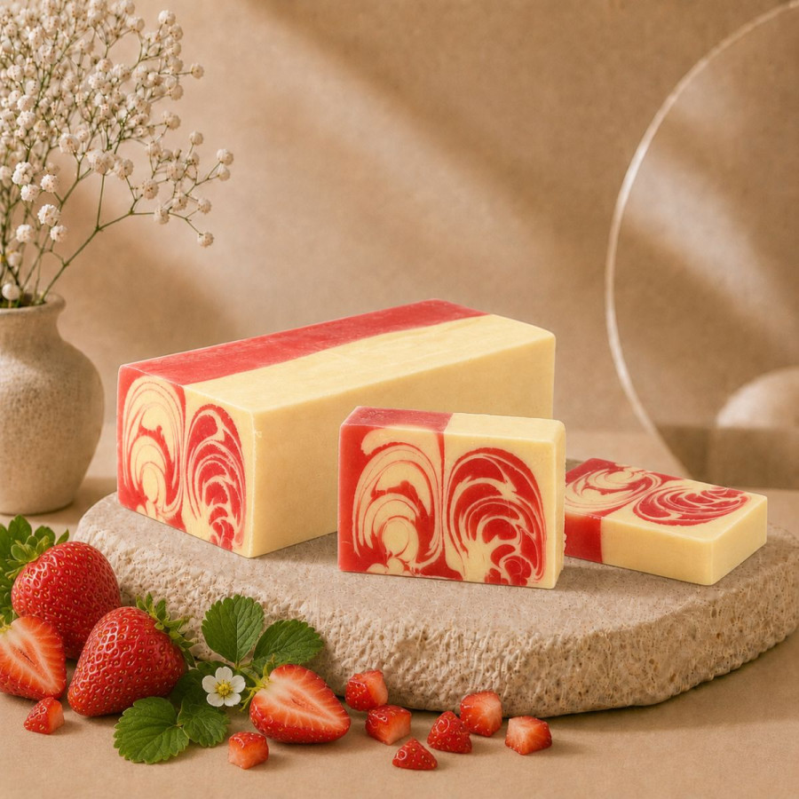 Handgemachte Seife, Duft Erdbeere