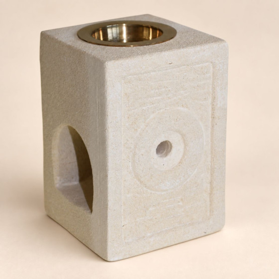 Duftlampe aus Sandstein | Quadrat