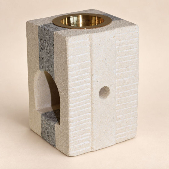 Duftlampe aus Sandstein - Combo Square
