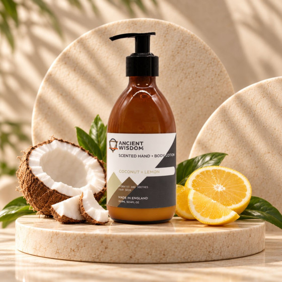 Hand- und Bodylotion, Körperlotion, Kokosnuss, Zitrone