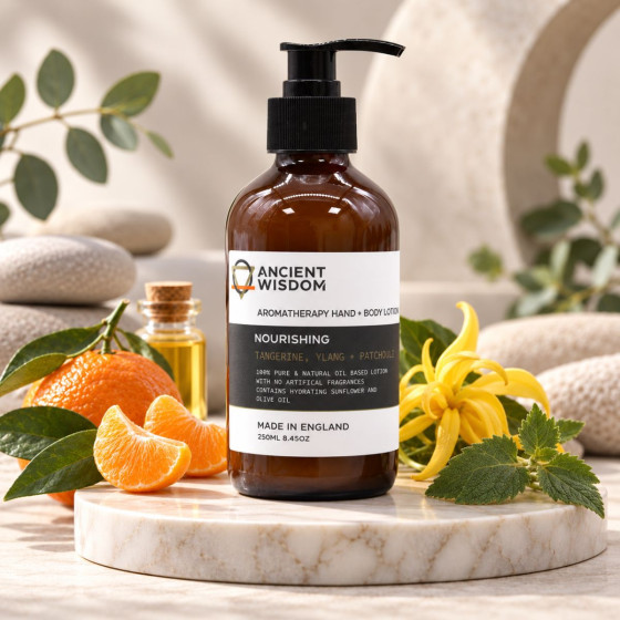 Aromatherapie, Hand- und Körperlotion, Mandarine, Ylang Ylang, Patschuli