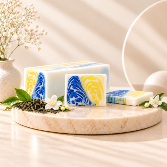 Handgemachte Seife - grüner Tee und Jasmin