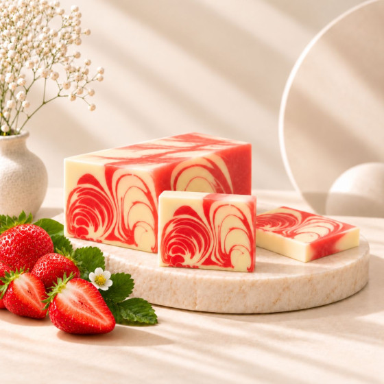 Handgemachte Seife - Duft Erdbeeren
