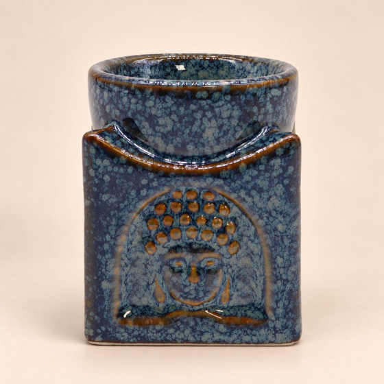 Duftlampe aus Keramik - Buddha in Farbe bluestone