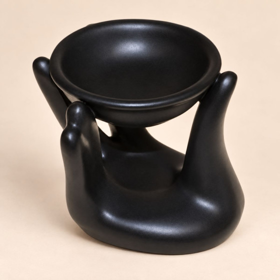 Designer Duftlampe - Helfende Hand - Farbe schwarz