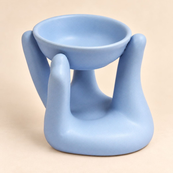 Designer Duftlampe - Helfende Hand - Farbe blau