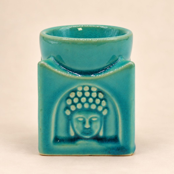 Duftlampe aus Keramik - Buddha, Farbe tuerkis