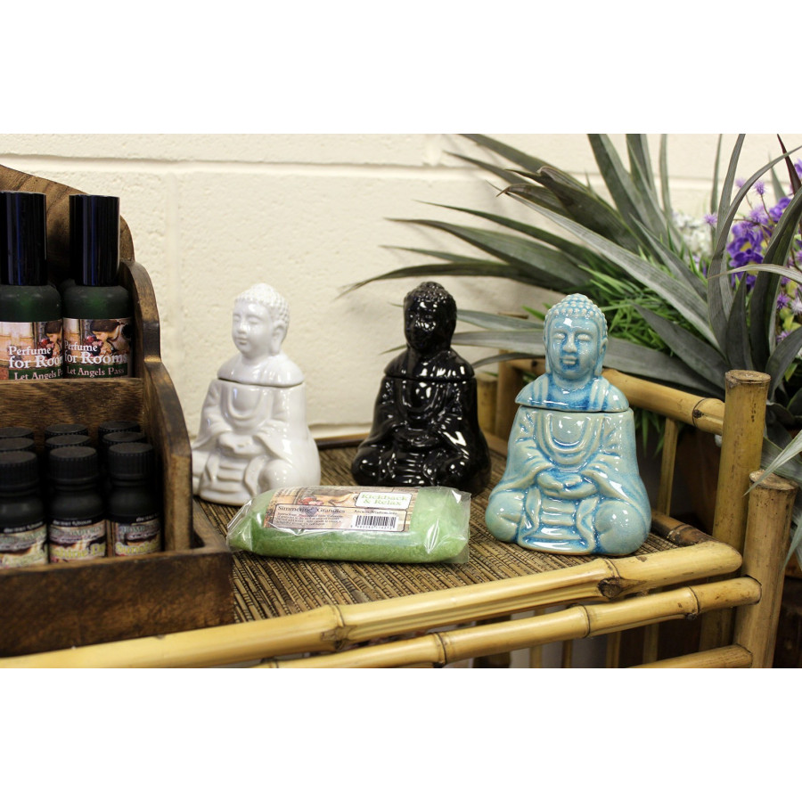 Duftlampe aus Keramik, Serie Sitzender Buddha