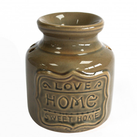 Duftlampe aus Keramik "Home Sweet Home" | Farbe bluestone