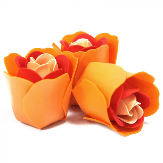 Seifenblumen mit pfirsichfarbenen Rosen