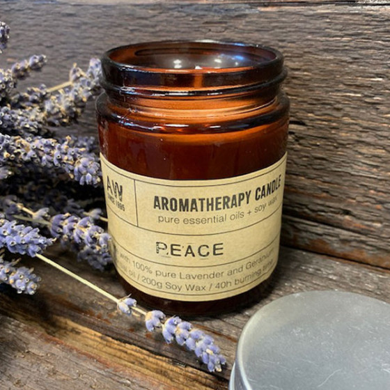 Sojawachskerze Aromatherapie | Frieden