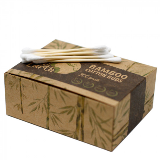 Bambus Wattestäbchen - Box mit 200 Stück