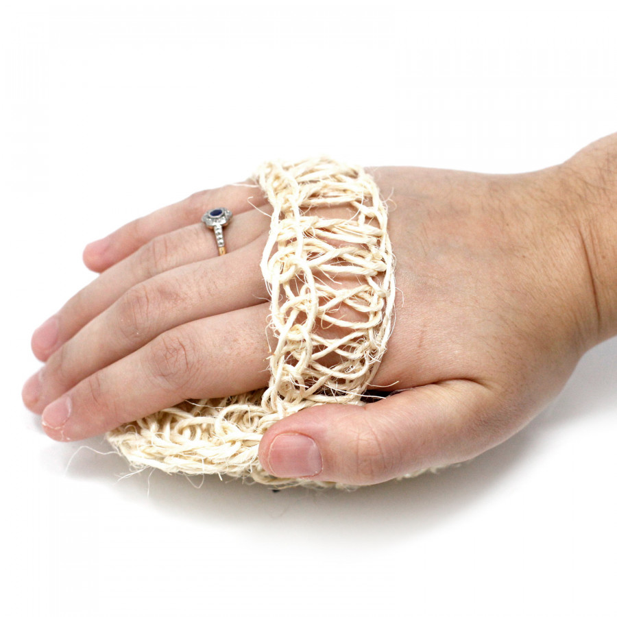 Peeling Kissen, aus Sisal, rund